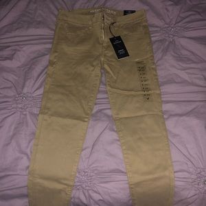 Khaki cropped pants from American Eagle